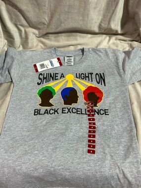Kids Gray 'Shine A Light On Black Excellence' Graphic Tee